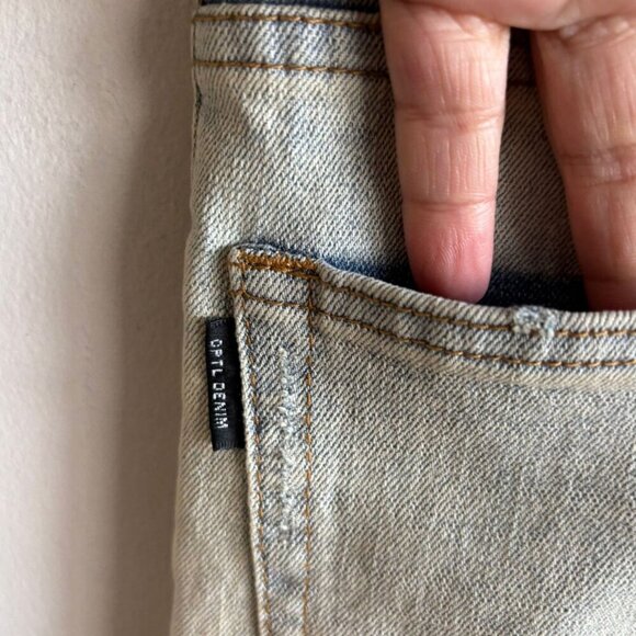 CPTL Denim Womens Cash Ripped Colorful Splatter Jeans Light Blue Size 28 - Picture 11 of 13